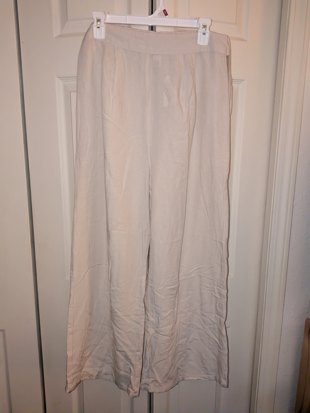 Japna Wide-Leg Cream Trousers